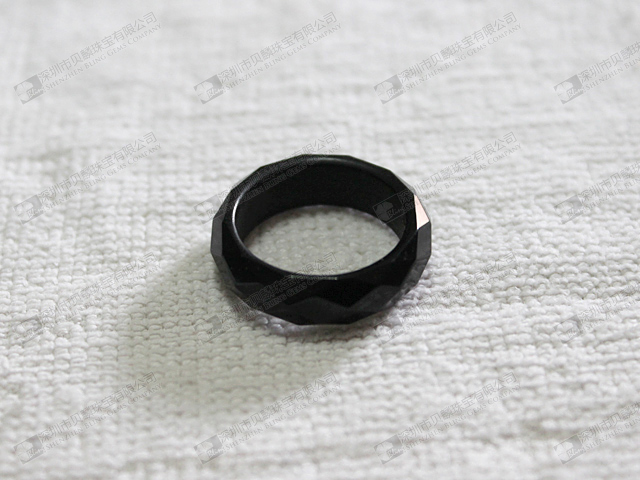 Black obsidian faceted gemstone rings,menâ€™s gemstone rings