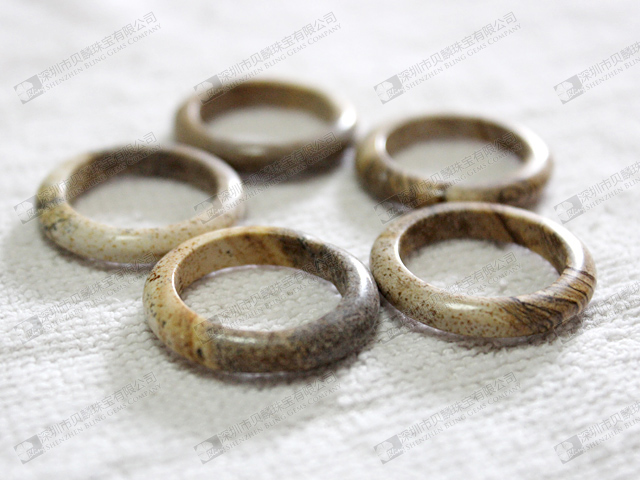 Menâ€™s gemstone rings,picture jasper stone rings