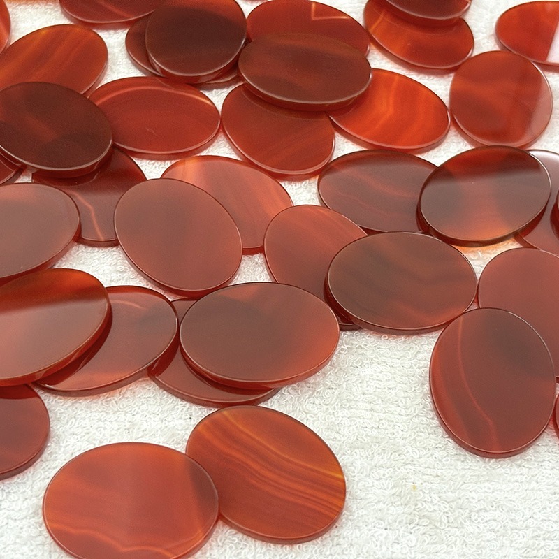 30x40mm red agate ovals (2)