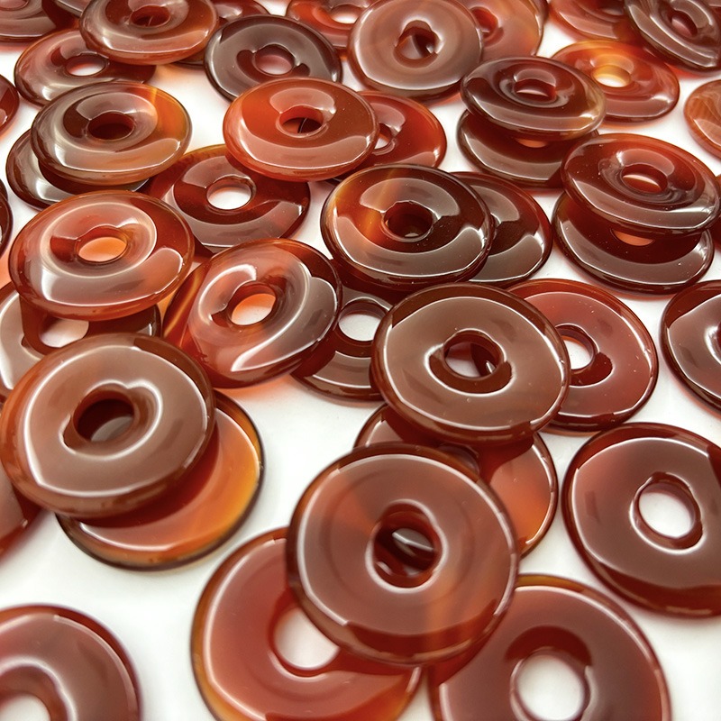 Red agate donuts