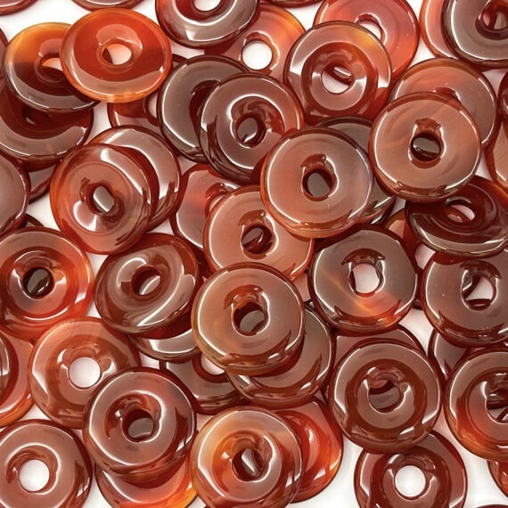 Red agate donuts
