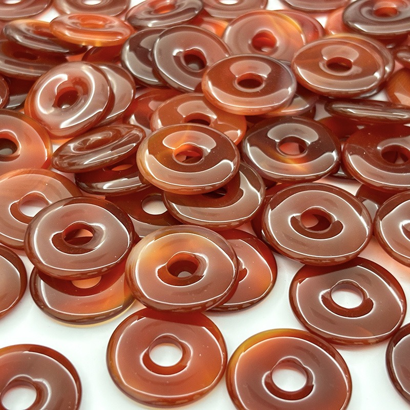 Red agate donuts