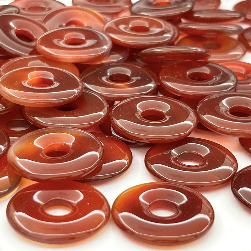 Red agate donuts
