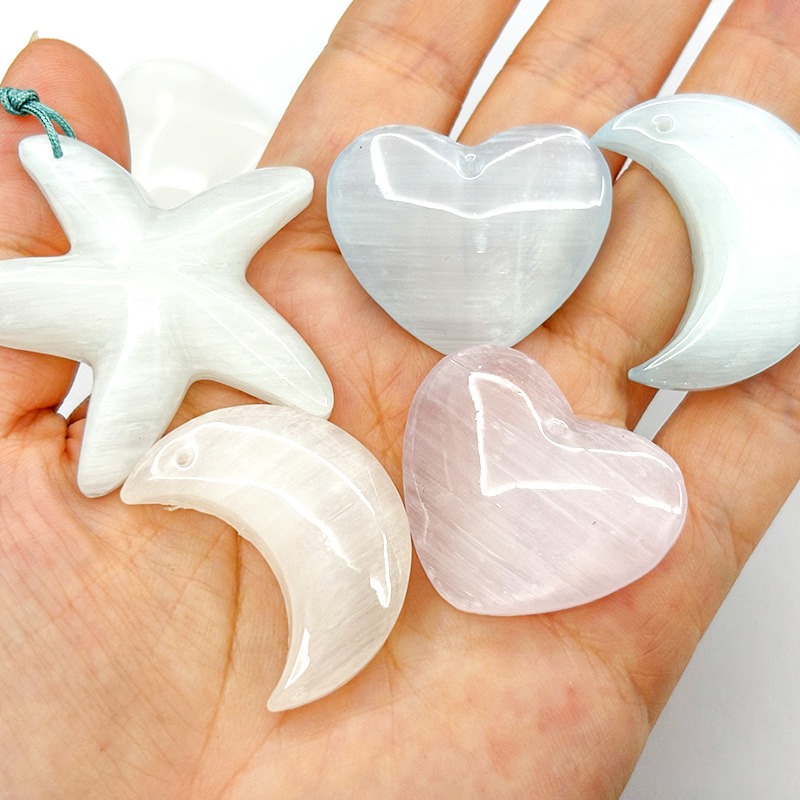 Selenite pendants