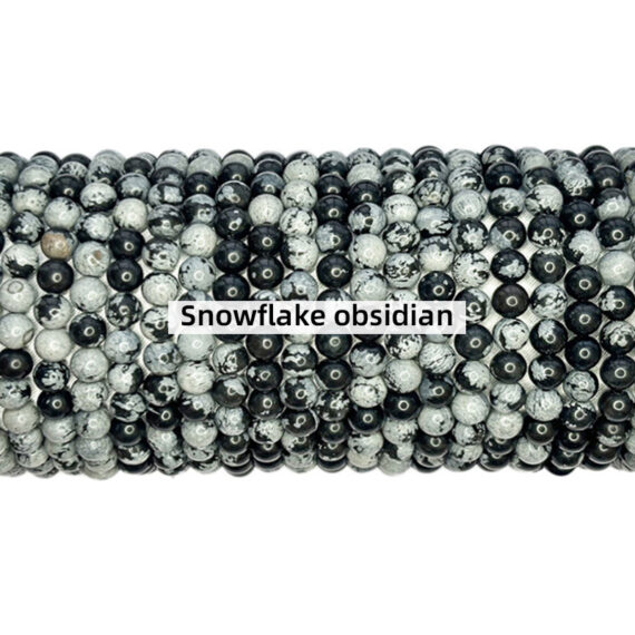 Snowflake obsidian bracelets