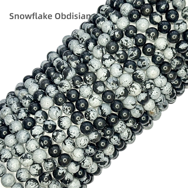 Snowflake obsidian bracelets