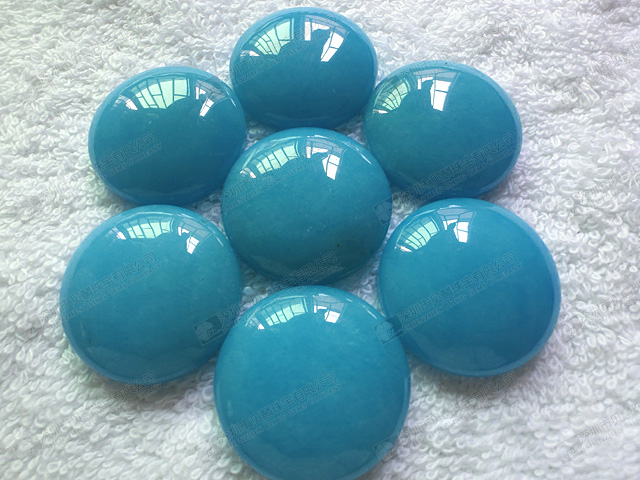 Hot sale dyed blue jade cabochon
