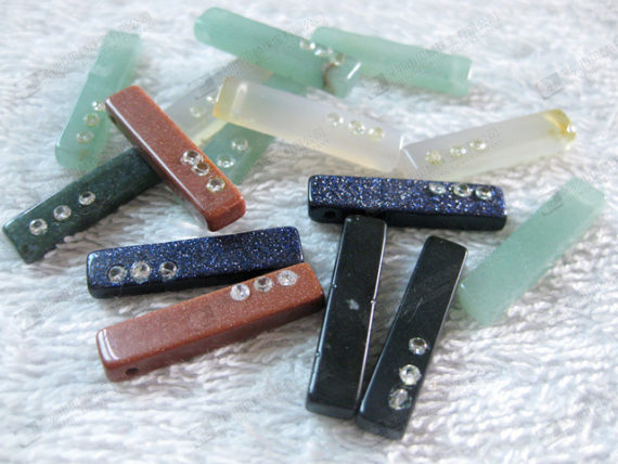 30x8mm loose stone rectangle shaped pendant