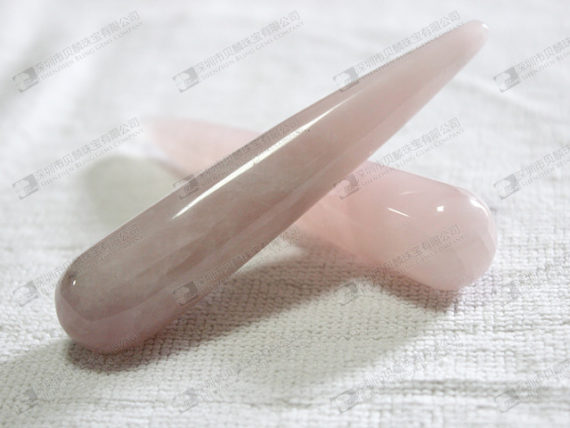 105x20mm Good quality rose quartz massage stick