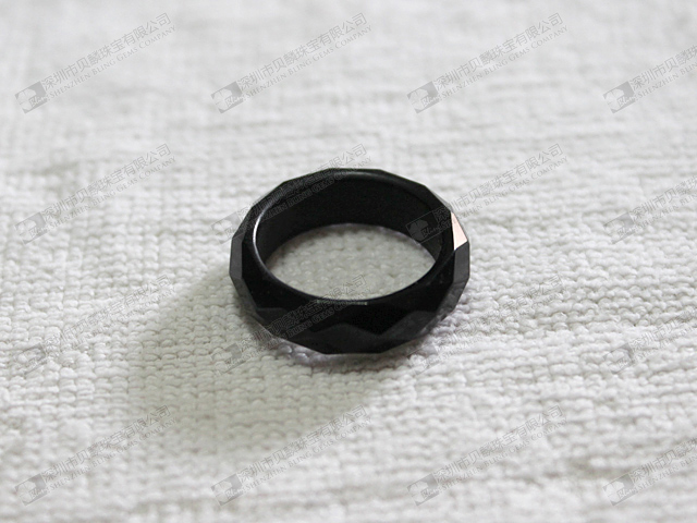 Black obsidian stone ring design for men
