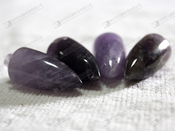 Bulk precious stone amethyst beads arrow shaped