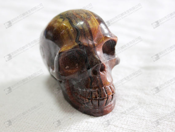 Natural tiger eye skull stone for sale