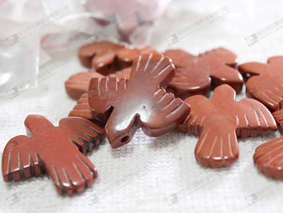 Wholesale gemstone beads natural red jasper beads bird shaped