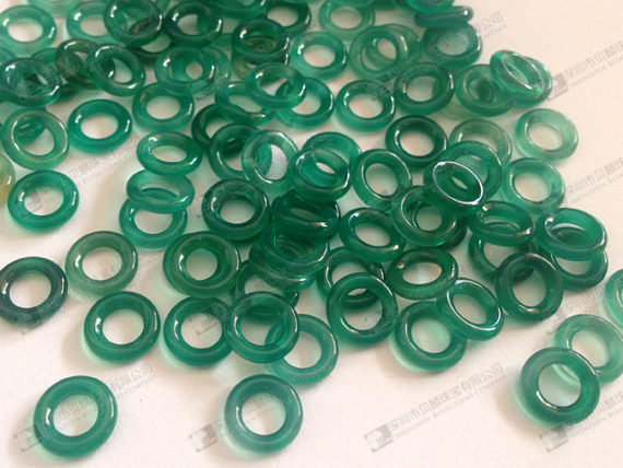 Green agate rings for fishing rod guides 綠瑪瑙 (7)