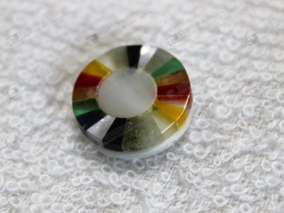 China bulk sale gemstone beads for cuff buttons 批發馬賽克夾色