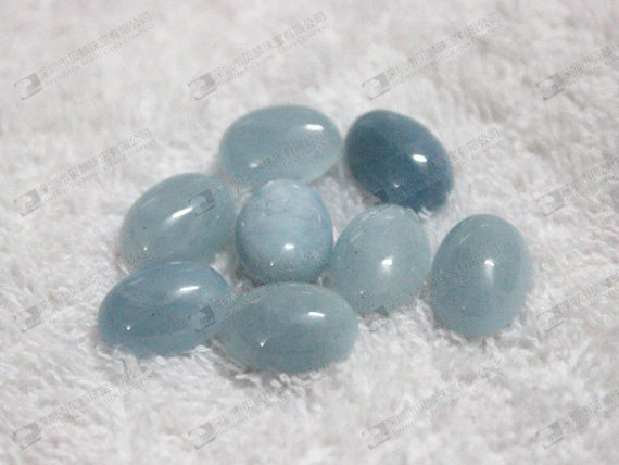 Aquamarine cabochons,Aquamarine loose stone beads 10x14mm 海藍寶