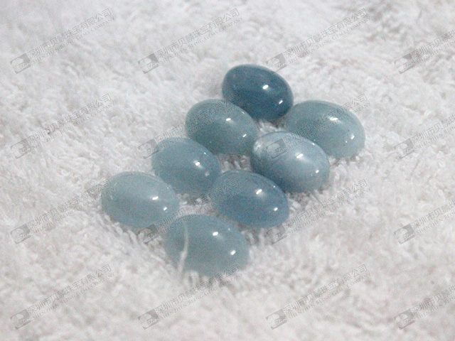 Aquamarine cabochons,Aquamarine loose stone beads 10x14mm 海藍寶