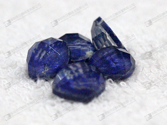 Lapis and crystal doublet stone cabochons 10mm 青金雙層石