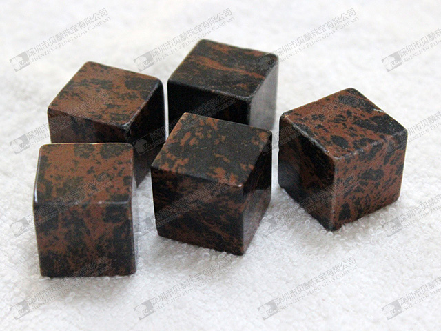 Mahagony Obsidian cubes,gemstone paperweights 30mm 鎮紙
