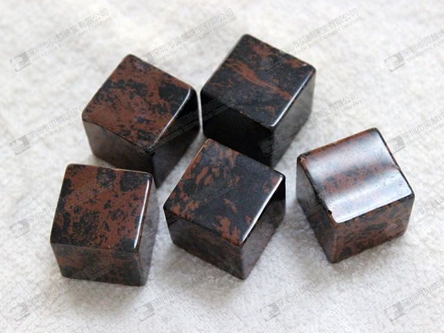 Mahagony Obsidian cubes,gemstone paperweights 30mm 鎮紙