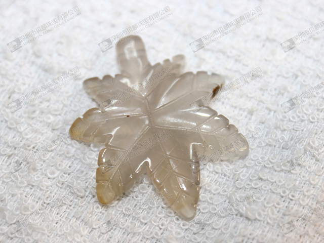 100% Natural agate carved leaf,gemstone crafts 瑪瑙葉子