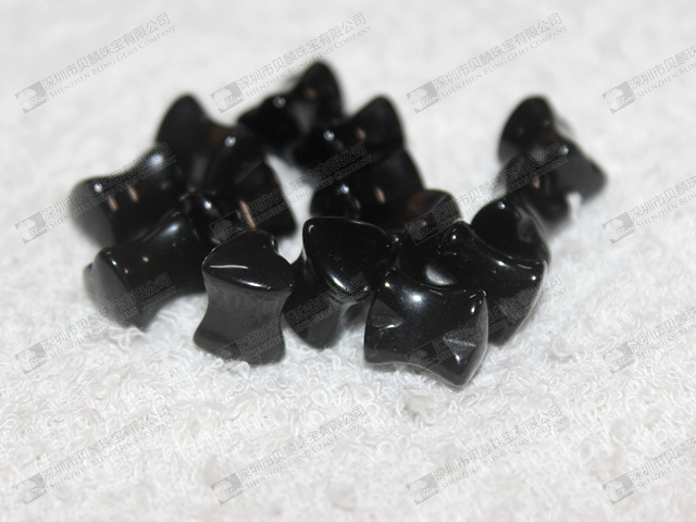 Body piercing wholesale,natural black onyx stone ear plugs,heart ear plugs 黑瑪耳塞