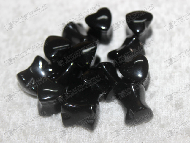 Body piercing wholesale,natural black onyx stone ear plugs,heart ear plugs 黑瑪耳塞