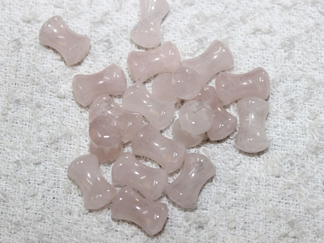 Hot sale natural rose quartz ear piercing jewelry,double flare ear plugs 粉晶耳塞