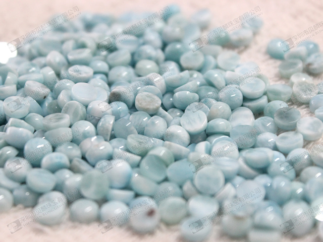 Natural larimar round cabochons,blue color loose gemstone beads 拉力瑪