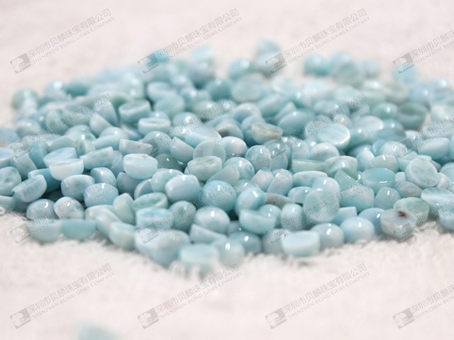 Natural larimar round cabochons,blue color loose gemstone beads 拉力瑪
