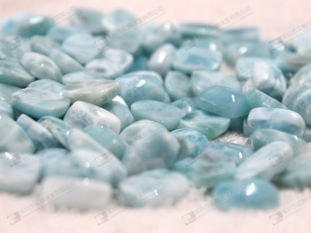 Natural loose gemstone,larimar beads wholesale 拉力瑪