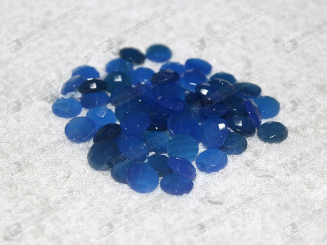 10mm Blue agate round cabochons,faceted gemstone cabs