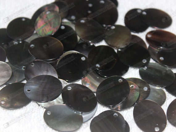 17x21mm natural black MOP oval discs for sale 黑貝旦形薄片