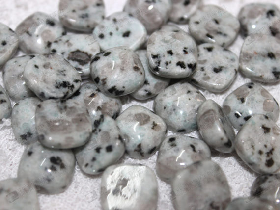 Cushion shaped gemstone beads,sesame cabohcon