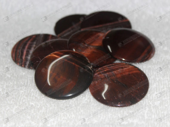 Dome shaped loose gemstone beads,red tiger eye dome beads 红虎石