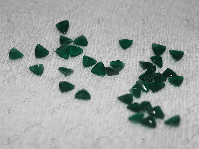 Green agate faceted beads wholesale,small size