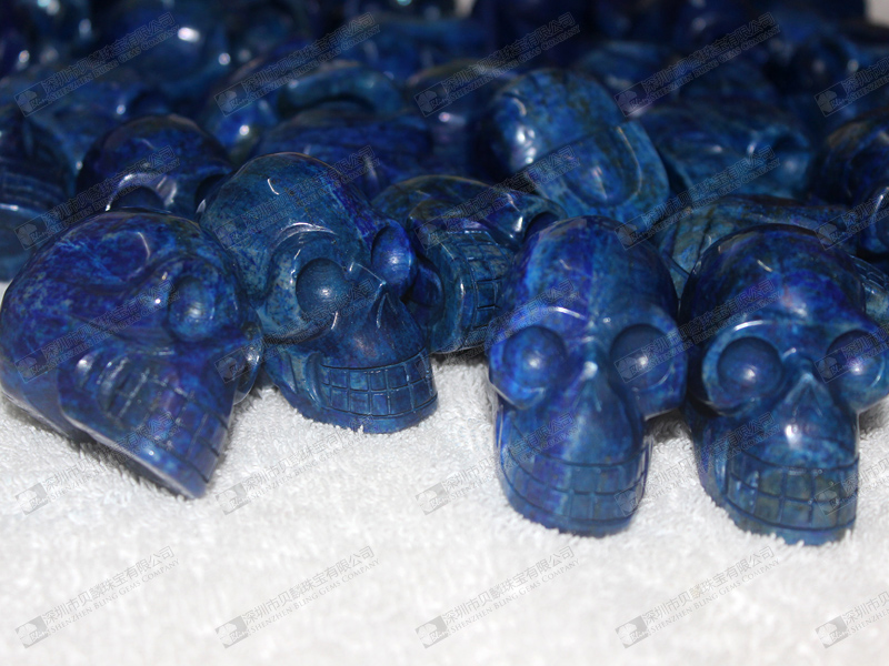 Lapis lazuli carved skulls 骷髏頭