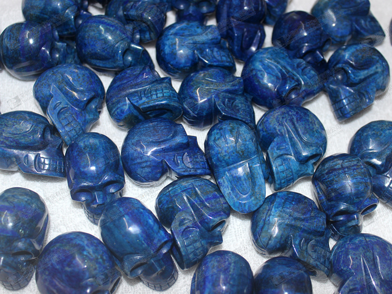 Lapis lazuli carved skulls 骷髏頭