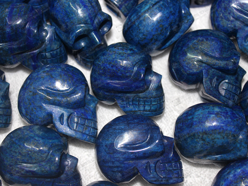 Lapis lazuli carved skulls 骷髏頭
