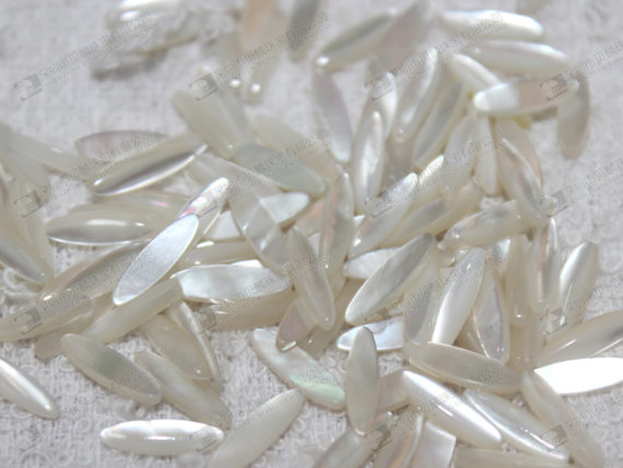 White MOP oval cabochons