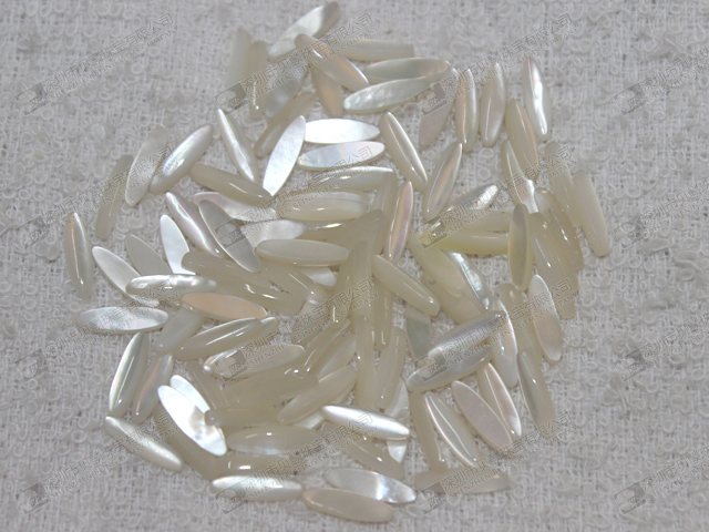 Loose gemstone beads,wholesale white mother of pearl long oval cabochons