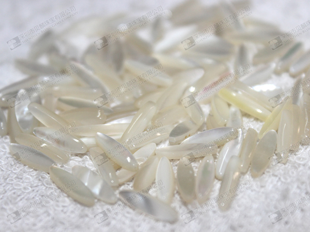 Loose gemstone beads,wholesale white mother of pearl long oval cabochons