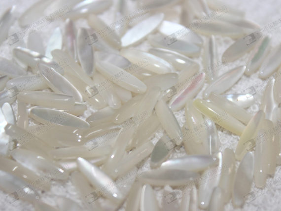Loose gemstone beads,wholesale white mother of pearl long oval cabochons