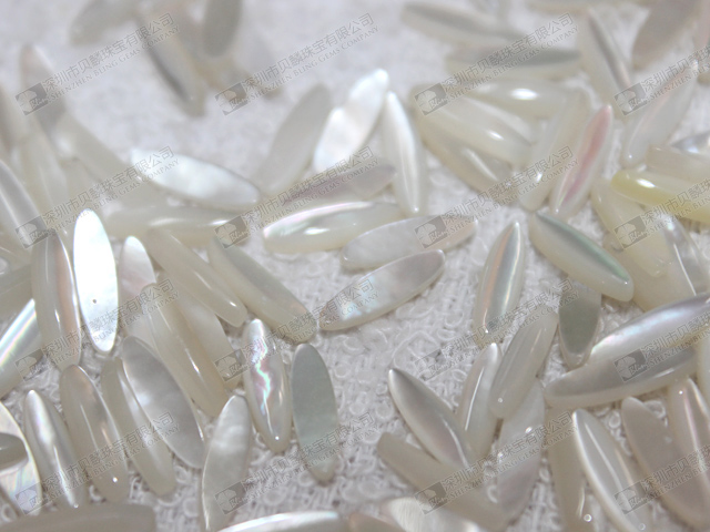 Loose gemstone beads,wholesale white mother of pearl long oval cabochons