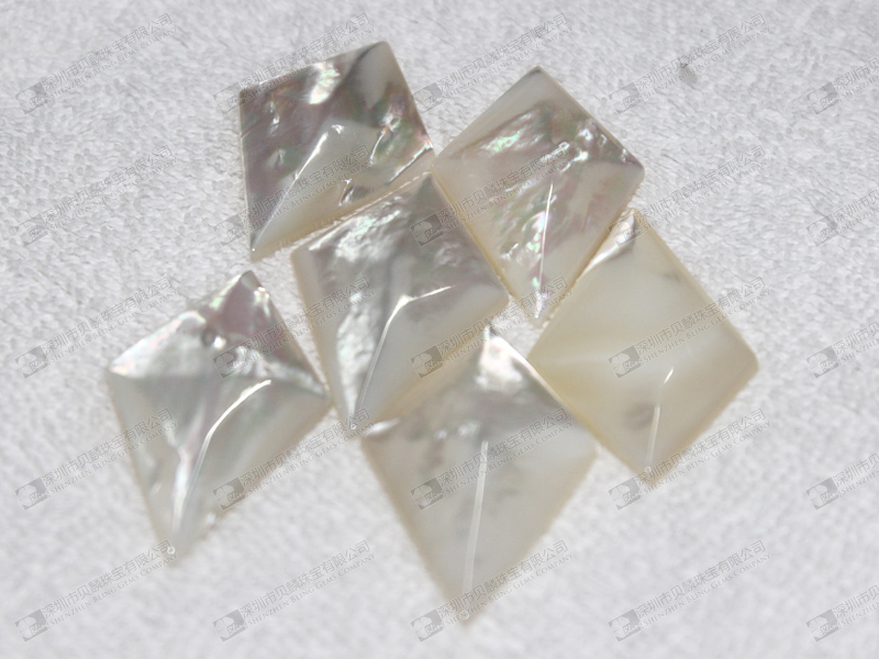 White MOP kite shaped beads for earring making