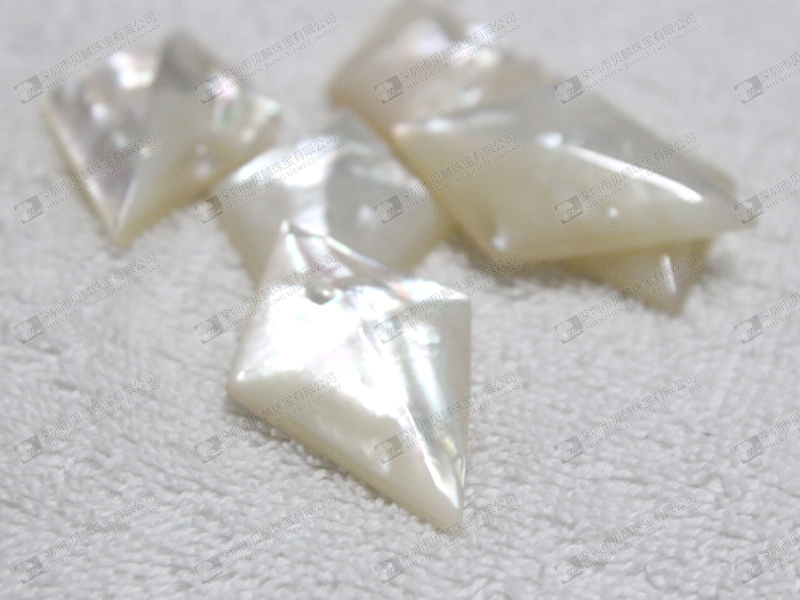 White MOP kite shaped beads for earring making