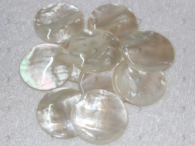 White mother of pearl shell dome beads 白貝