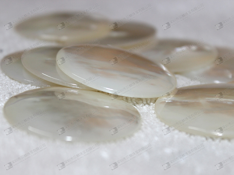 White mother of pearl shell dome beads 白貝