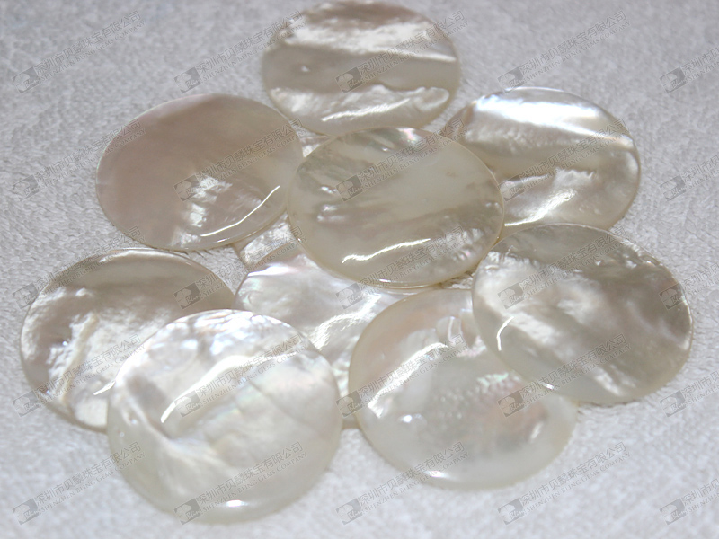 White mother of pearl shell dome beads 白貝