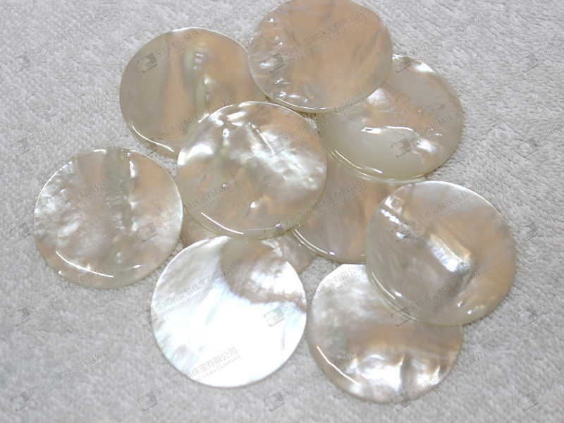 White mother of pearl shell dome beads 白貝